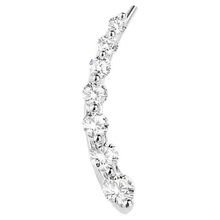 Mattioli Aspis Collection Mono Earring In White Gold and White Diamonds