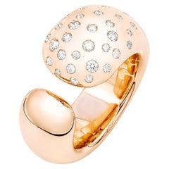 Mattioli Big Ring Hiroko Collection in oro rosa 18 carati e diamanti bianchi