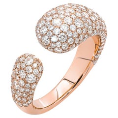 Mattioli Brown Diamonds Rose Gold 18 Karat Ring Hiroko Collectional