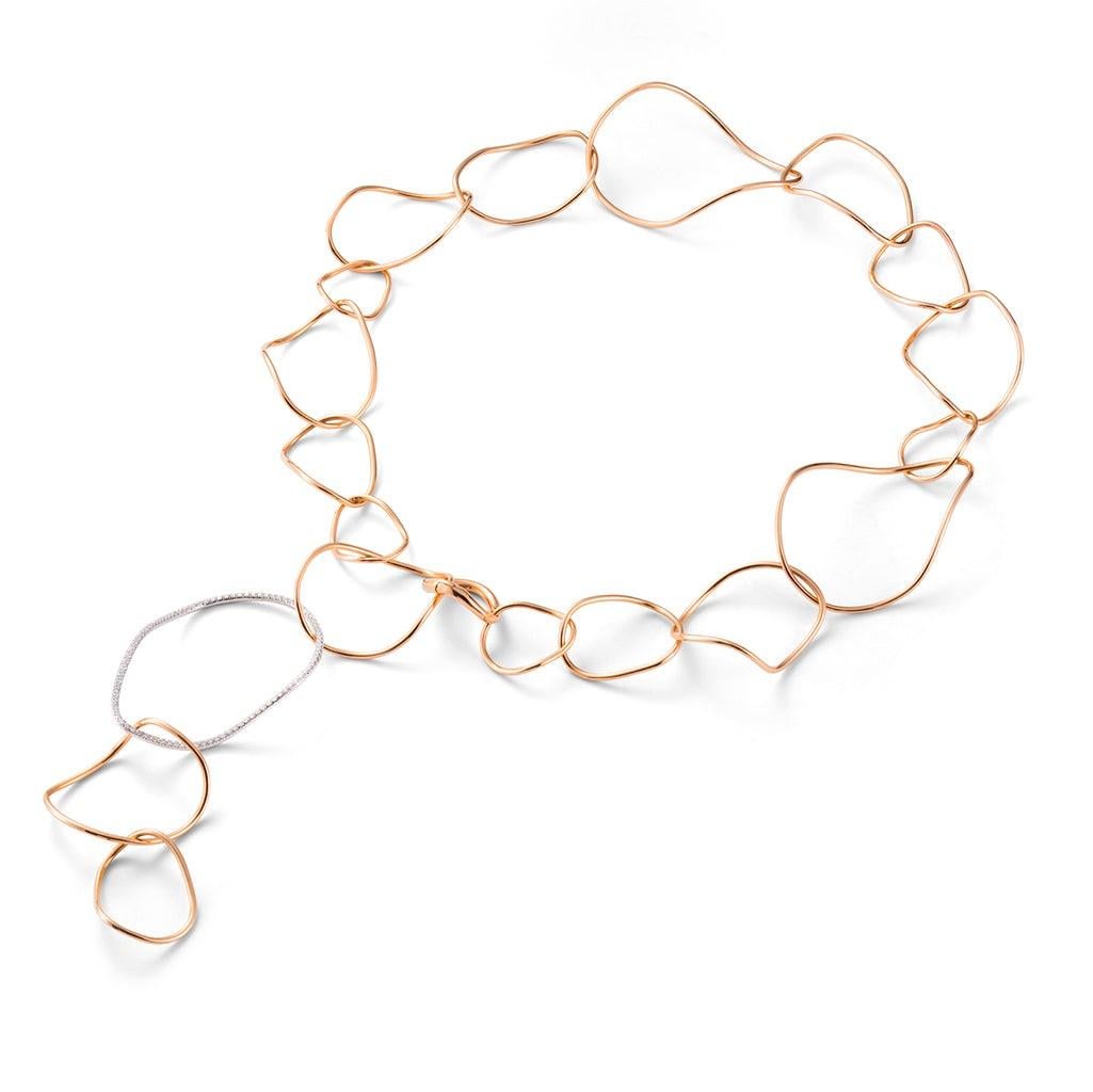 Mattioli Chips Bangle in White Goldand White Diamonds In New Condition For Sale In Bilbao, ES