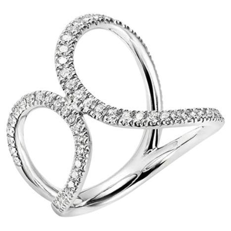 Mattioli Chips Contrarié Ring aus 18 Karat Weißgold und weißen Diamanten