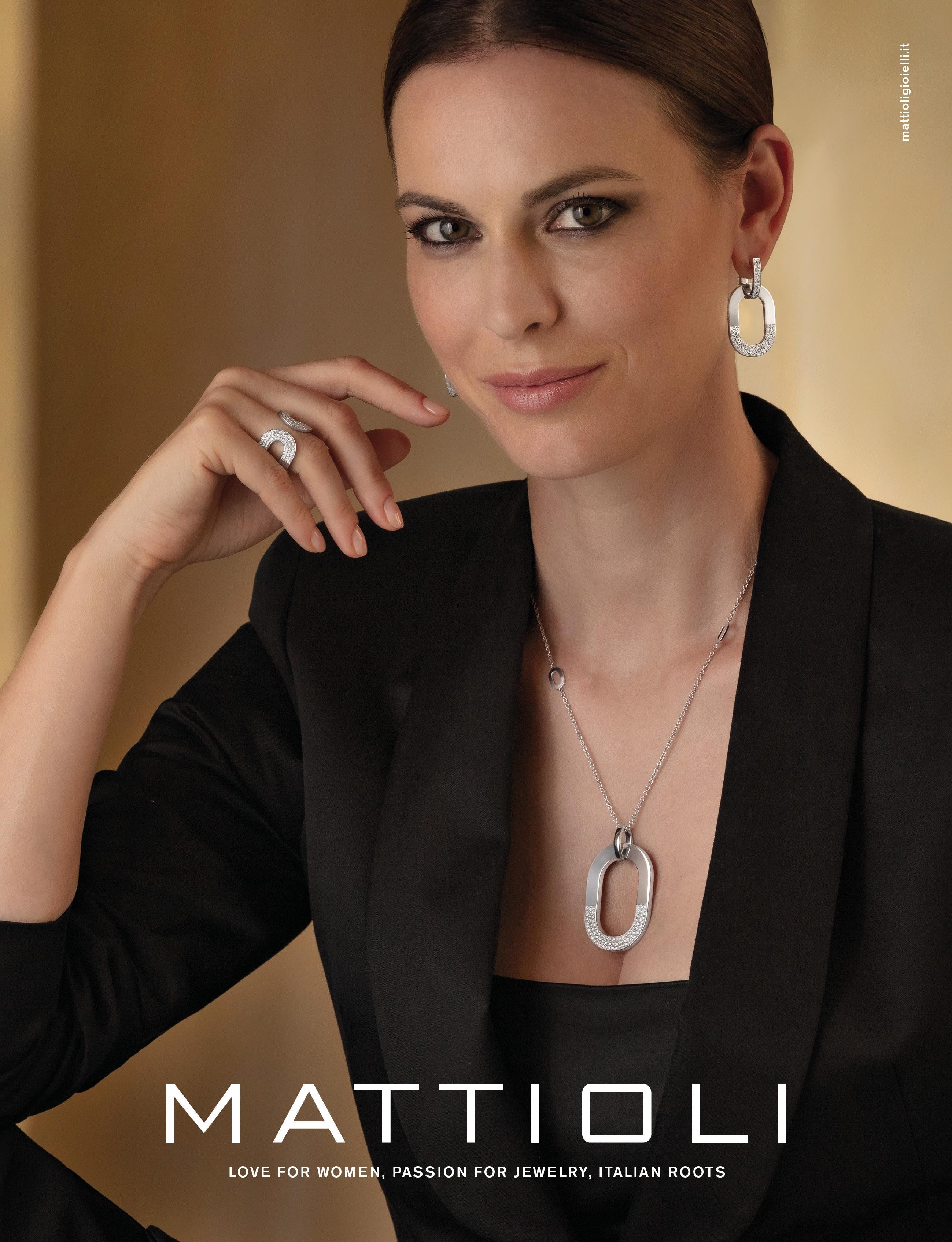 Mattioli Chips-Ohrringe aus Roségold und braunen Diamanten (Zeitgenössisch) im Angebot