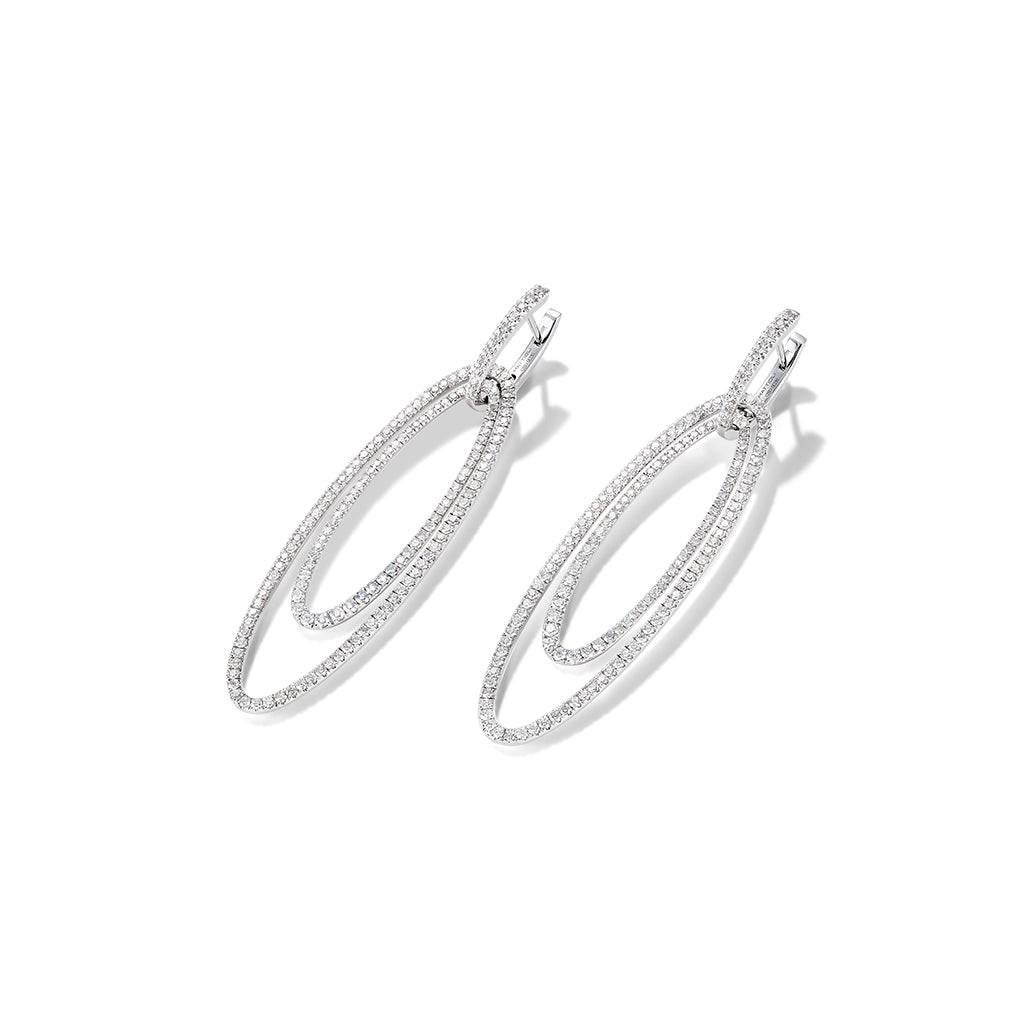 Contemporaneo Orecchini Mattioli Chips in oro bianco e diamanti bianchi in vendita