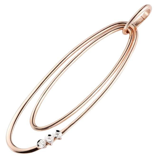 Colgante Fichas Mattioli de oro rosa y blanco y diamantes blancos móviles. en venta