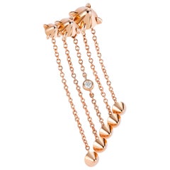 Mattioli Eve_r Boucles d'oreilles mono en or rose 18 carats et diamants blancs « right »