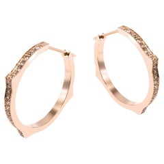 Orecchini Mattioli Eve_r New in oro rosa e diamanti marroni