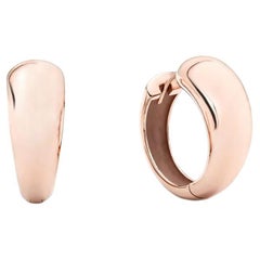 Mattioli Hiroko Collection big hoops earrings brown diamonds in 18k Rose Gold