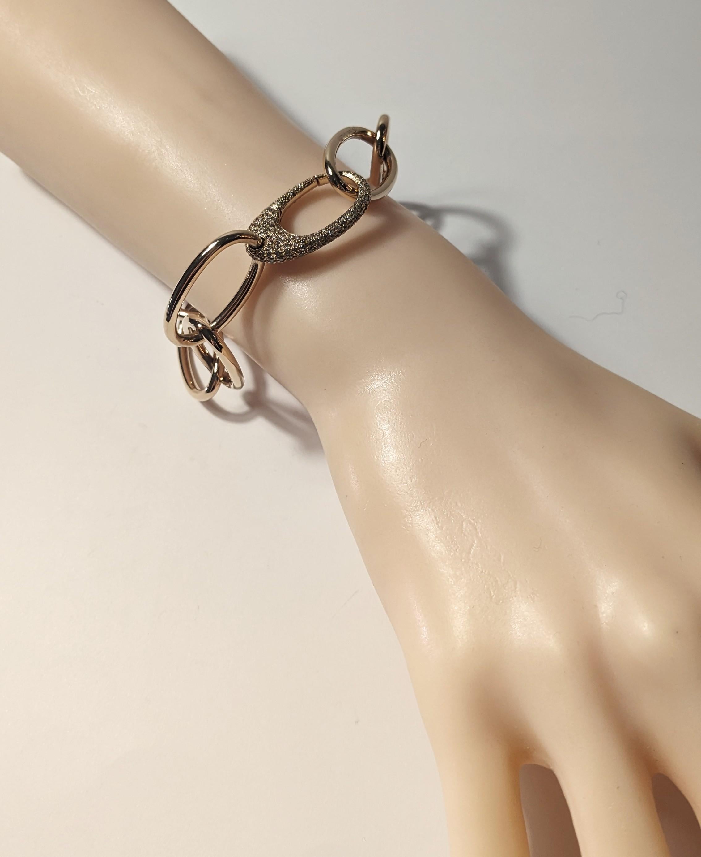 Bracciale Collection'S di Mattioli in oro rosa 18k e diamanti bianchi in vendita 1