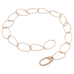 Collar Mattioli Colección Hiroko en rosa de 18k y diamantes marrones