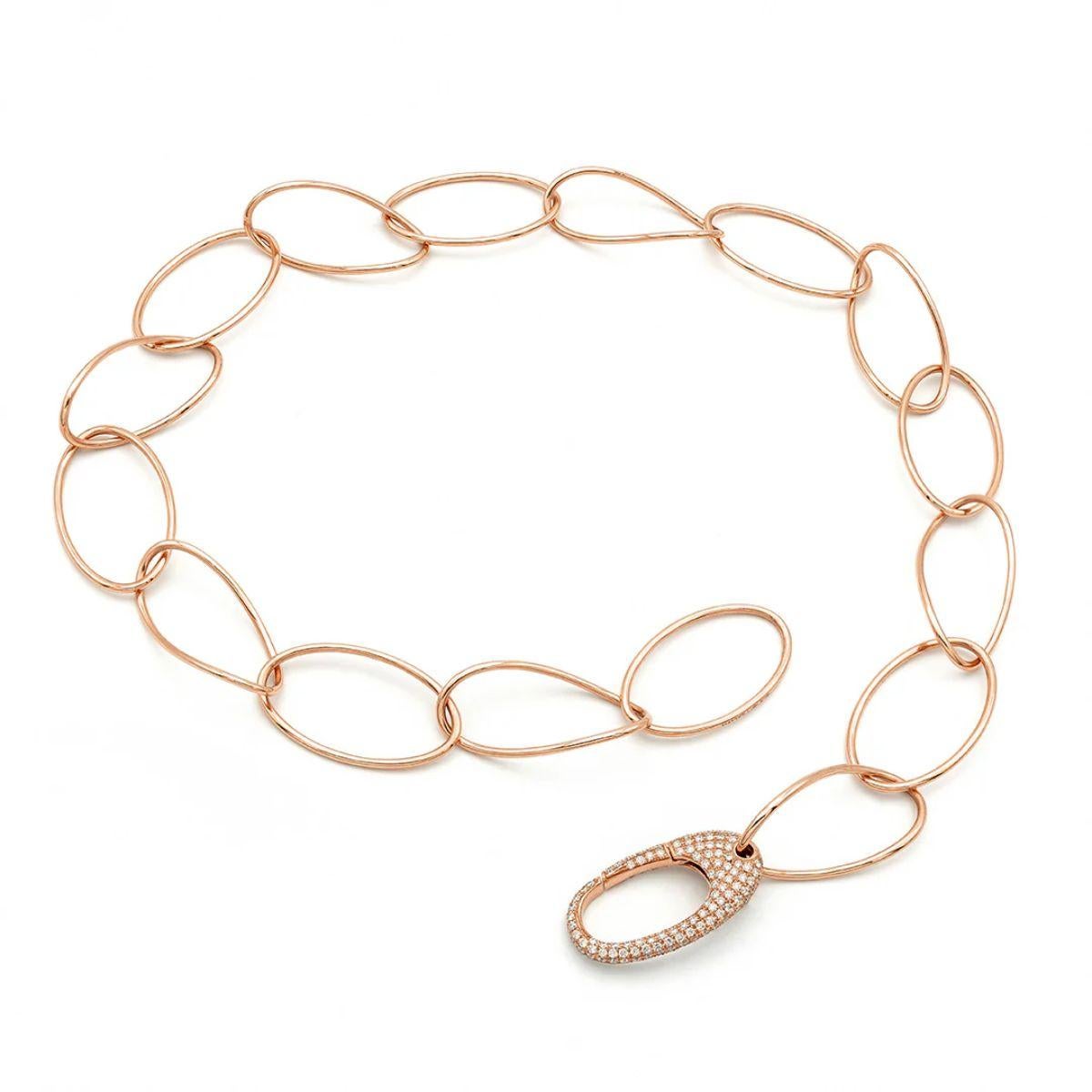 Collar Mattioli Colección Hiroko de 18k Rosa y Diamantes Blancos Contemporáneo en venta