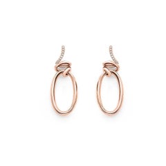 Mattioli  Hiroko Collection pendant earrings in 18k Rose Gold and diamonds