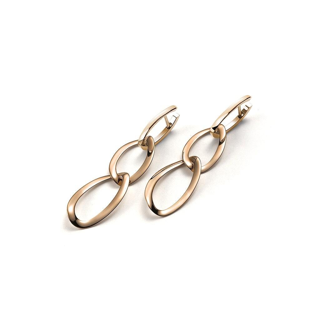 Mattioli  Pendientes colgantes Colección Hiroko de oro rosa de 18 quilates y diamantes Corte brillante en venta