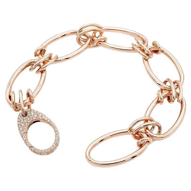 De las mujeres Mattioli  Pendientes colgantes Colección Hiroko de oro rosa de 18 quilates y diamantes en venta