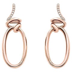 Mattioli  Hiroko Collection pendant earrings in 18k Rose Gold and diamonds