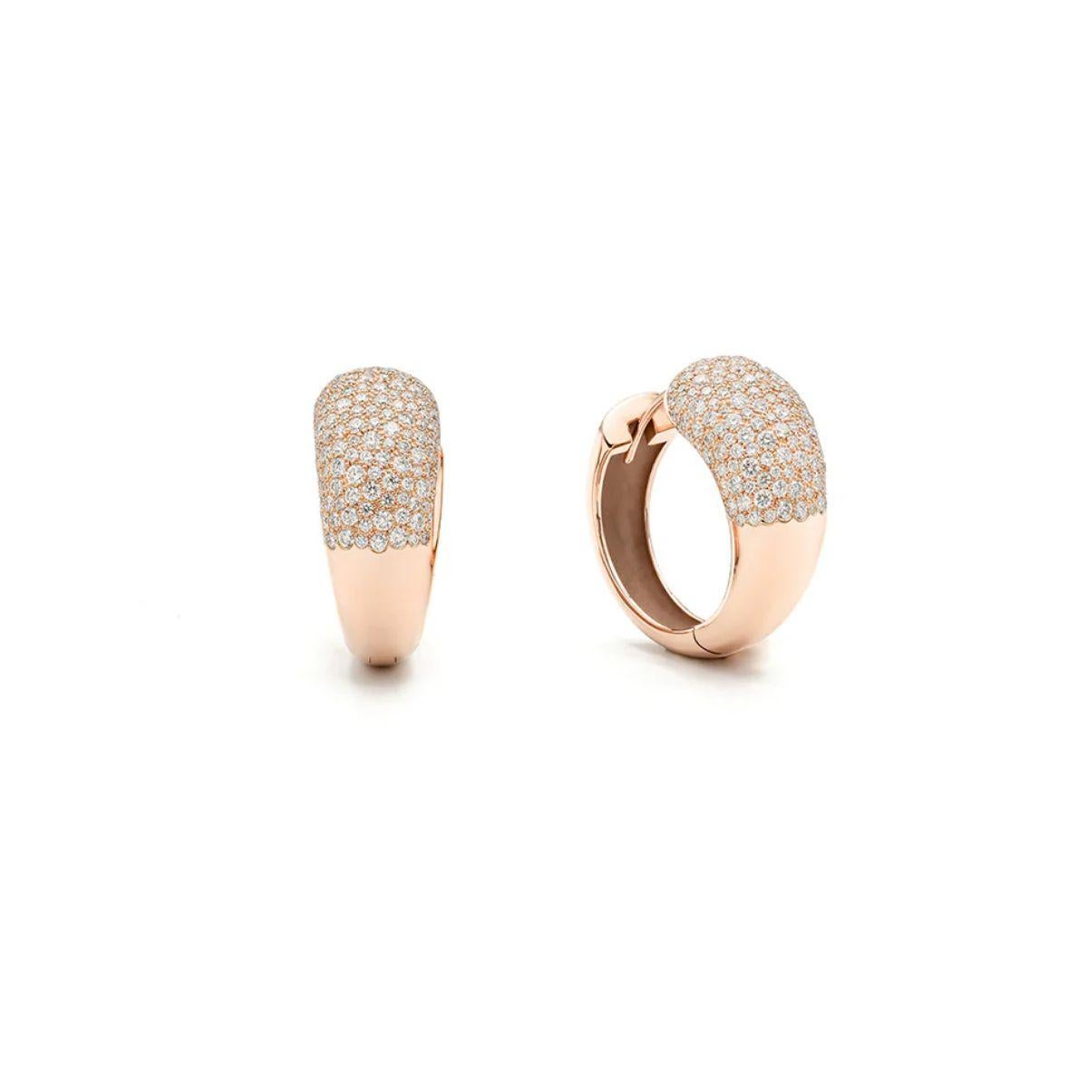 Contemporain Mattioli Hiroko Collection Sals de petites boucles d'oreilles en or rose 18k en vente