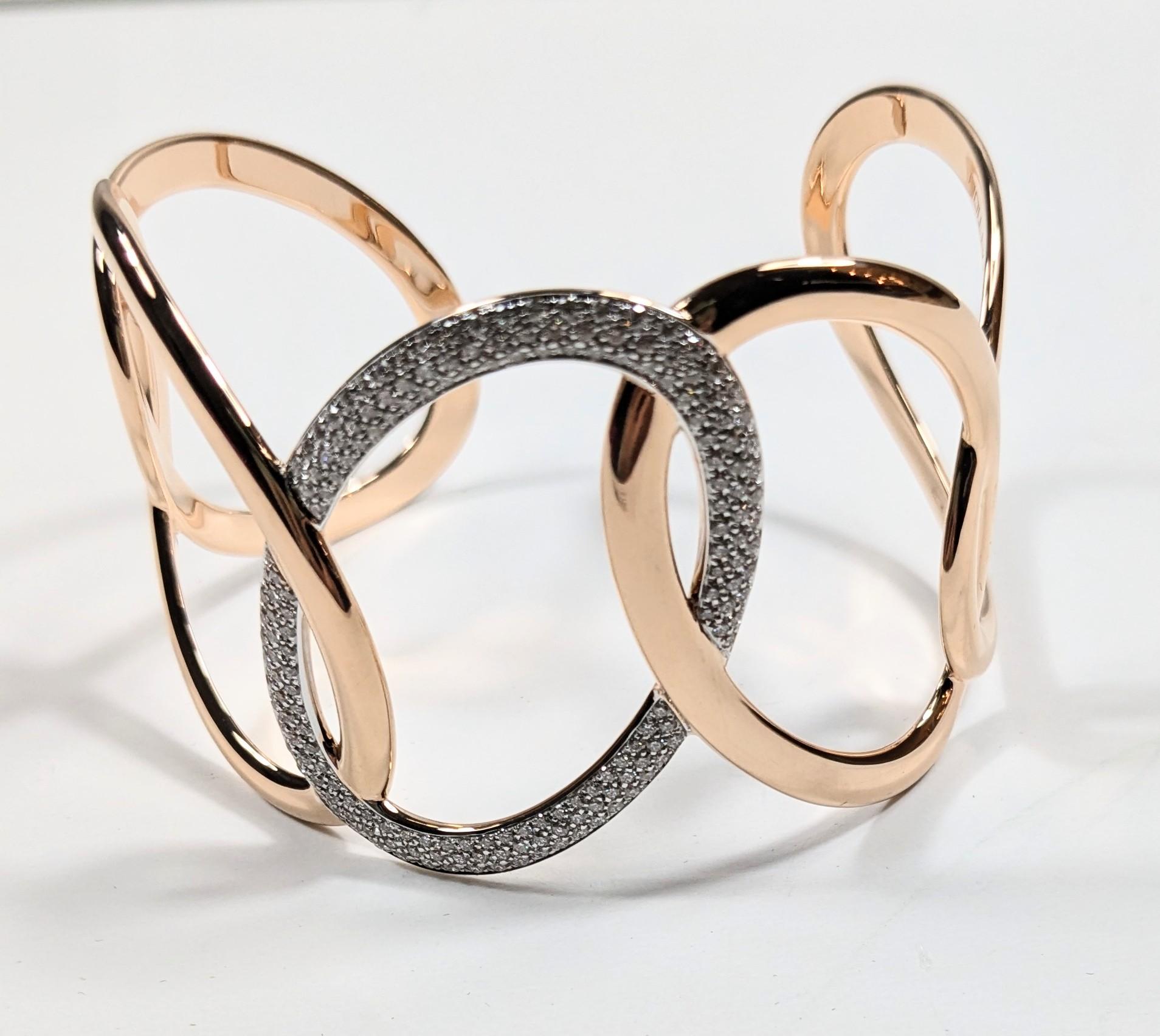 Mattioli Hiroko Cuff in Rose Gold For Sale 1