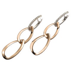 Mattioli Boucles d'oreilles Hiroko en or rose 18 carats, or blanc et diamants blancs