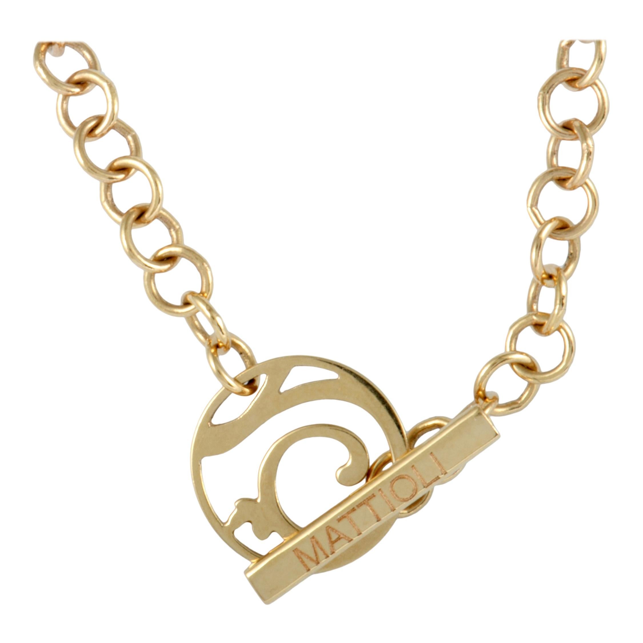 rose gold toggle necklace