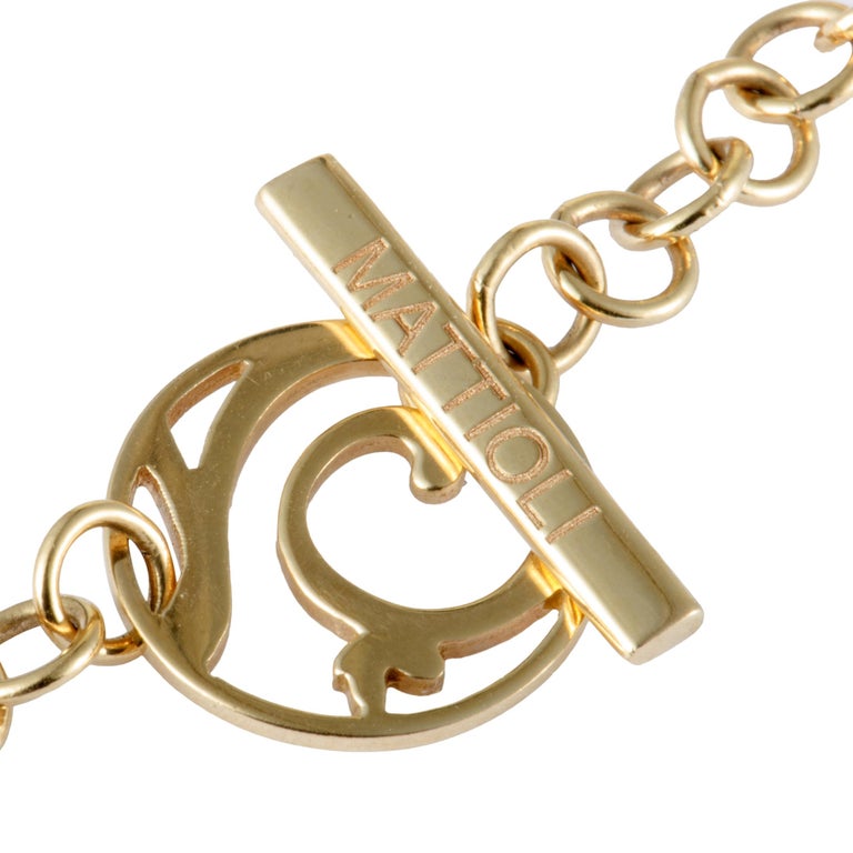 Mattioli Jewelry Mattioli 18 Karat Rose Gold Long Chain Toggle Necklace ...