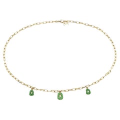 Mini puzzle Mattioli 3 colgantes  Collar de Oro amarillo y tsavoritas
