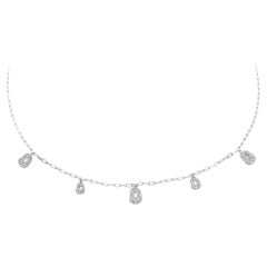 Mattioli Mini Puzzle 5 pendants  Necklace in White Gold and White Diamonds