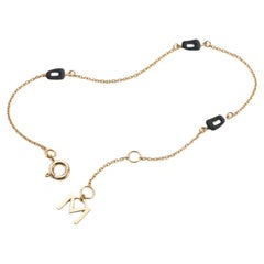 Mattioli Mini Puzzle Bracelet in Rose Gold And Black Enamel