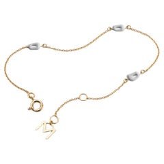 Mattioli Mini Puzzle Bracelet in Rose Gold And White Enamel