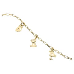 Mattioli Mini Puzzle Charms Bracelet in 18k yellow gold and diamonds