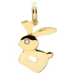 Mattioli Pendentifs de la collection Puzzle Bunny en or jaune 18 carats et diamants