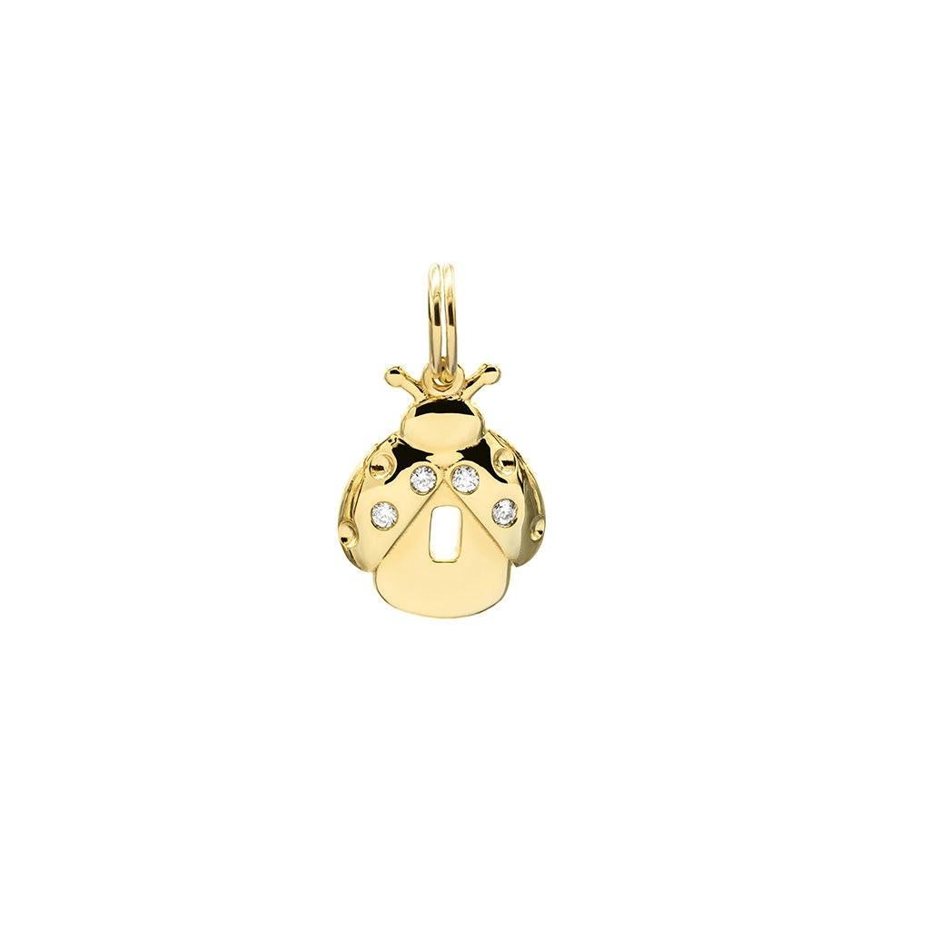 Taille brillant Mattioli Pendentifs de la collection Puzzle papillon en or jaune 18 carats et diamants en vente
