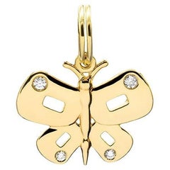 Mattioli Pendentifs de la collection Puzzle papillon en or jaune 18 carats et diamants