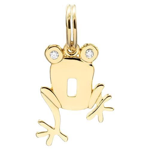 Mattioli Pendentifs de la collection Puzzle Frog en or jaune 18 carats et diamants
