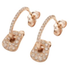 Orecchini Mini Puzzle di Mattioli in oro rosa e diamanti marroni