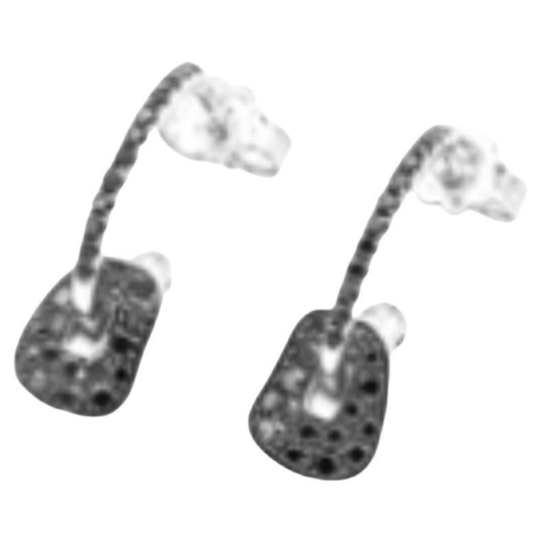 Orecchini Mini Puzzle di Mattioli in oro bianco e diamanti neri in vendita