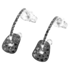 Orecchini Mini Puzzle di Mattioli in oro bianco e diamanti neri
