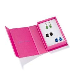 Mattioli Mini- Puzzle-Ohrringe aus Gelbgold und Tsavorit