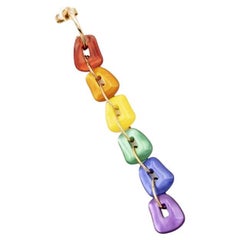 Orecchini Mini Puzzle Mono di Mattioli in oro rosa