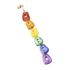 Orecchini Mini Puzzle Mono di Mattioli in oro giallo