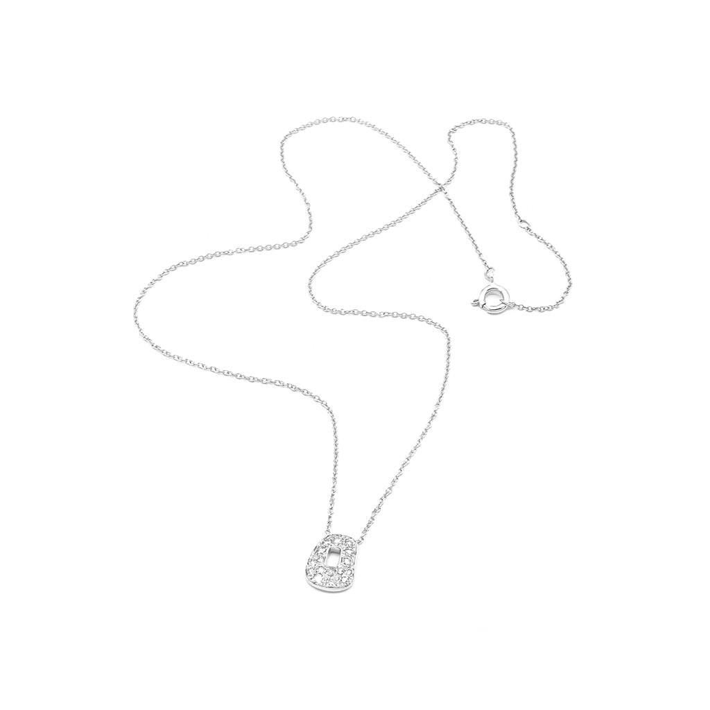 Orecchini Mattioli Mini Puzzle in oro bianco e diamanti bianchi in vendita 5
