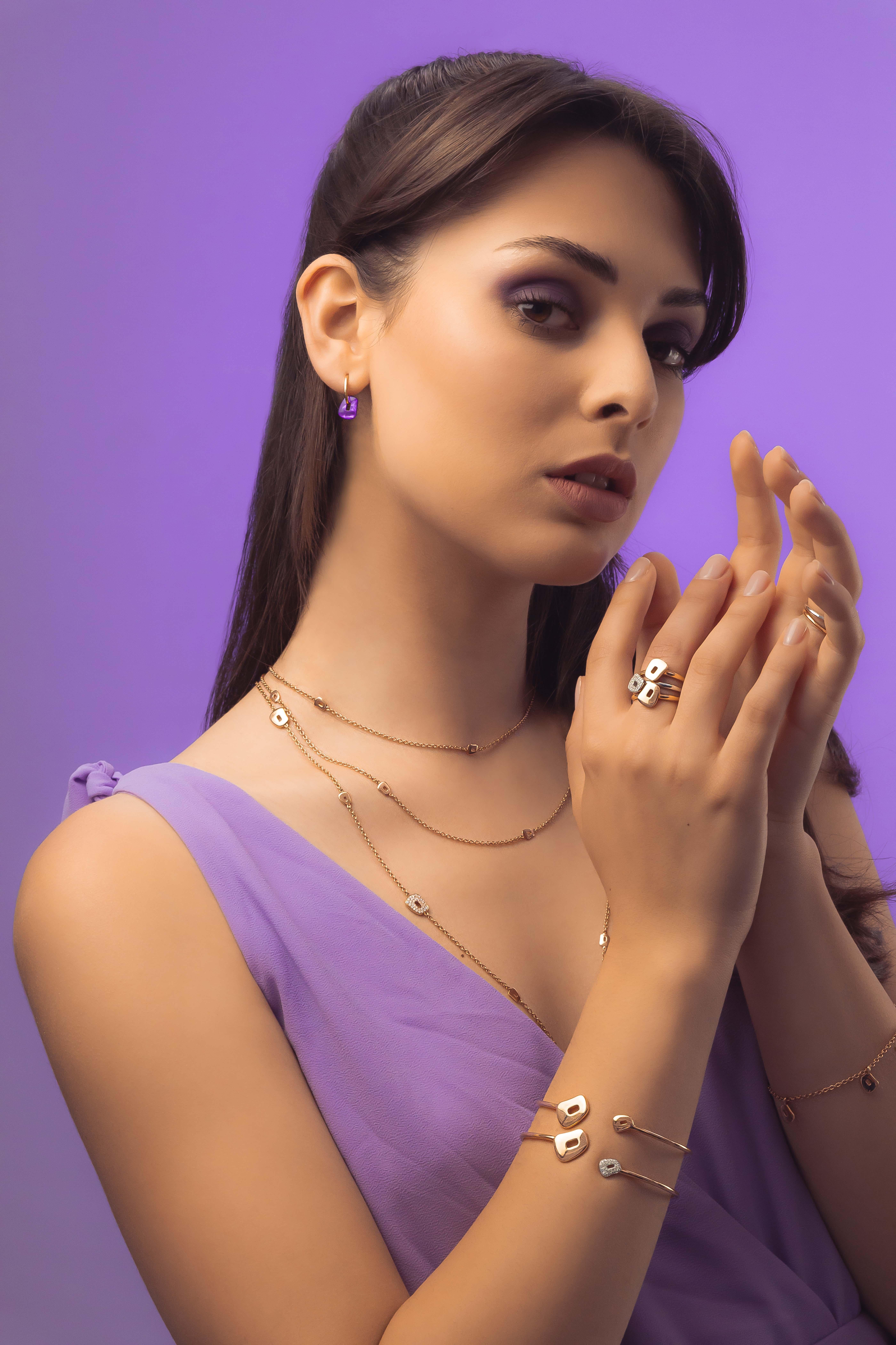 Orecchini Mattioli Mini Puzzle in oro bianco e diamanti bianchi In condizioni Nuovo in vendita a Bilbao, ES