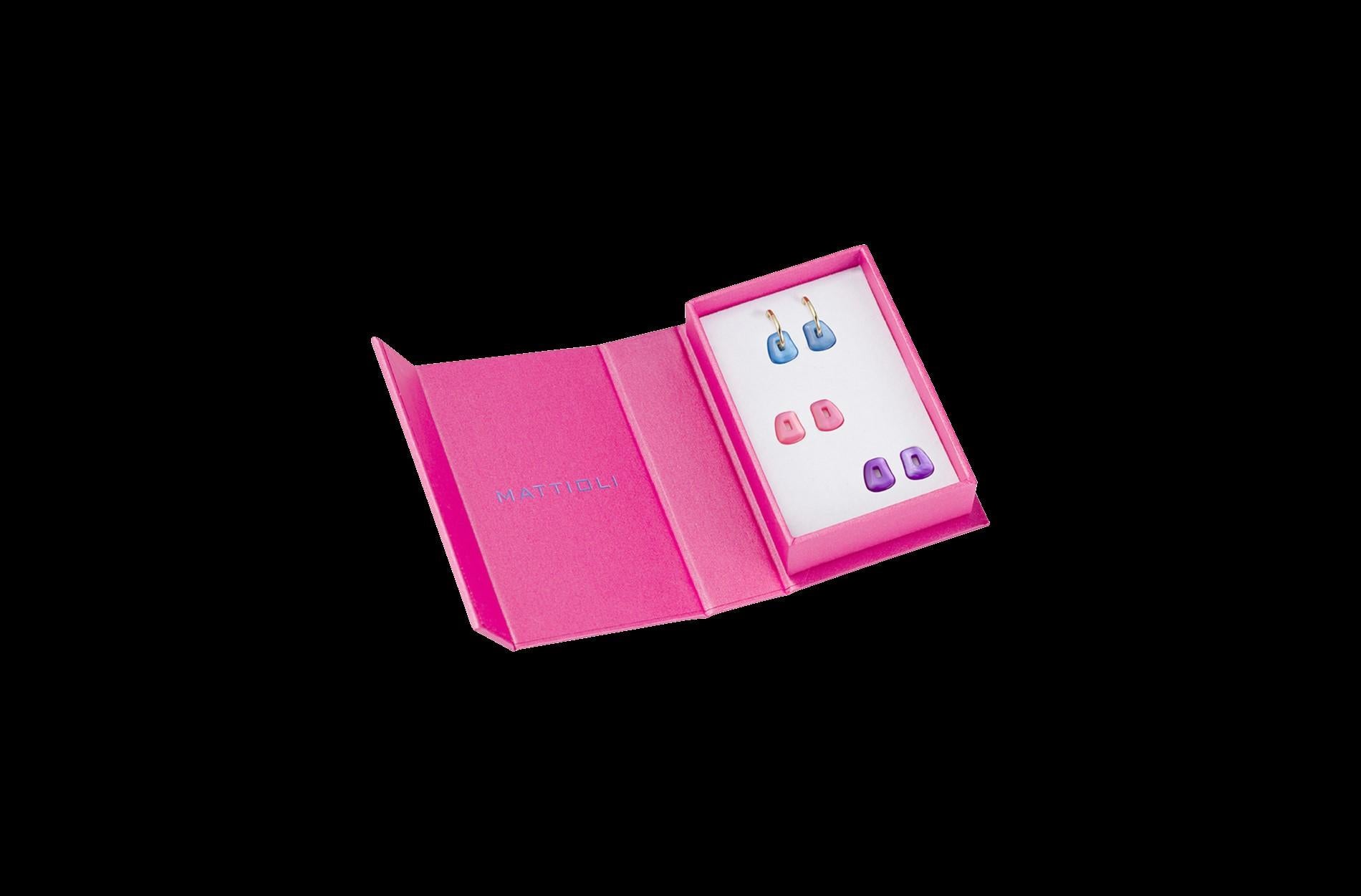 Orecchini a perno Mattioli Mini Puzzle in oro giallo e tsavoriti in vendita 14