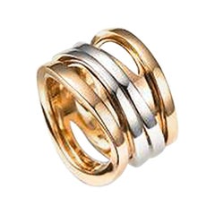 Mattioli Multisize Aspis Spinner Ring in Rose and White Gold