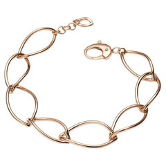 Mattioli Navettes Bracelet in 18K Rose Gold & White Diamonds