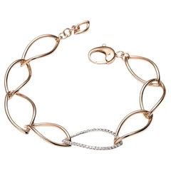 Mattioli Navettes Cuff in 18K Rose Gold & White Diamonds