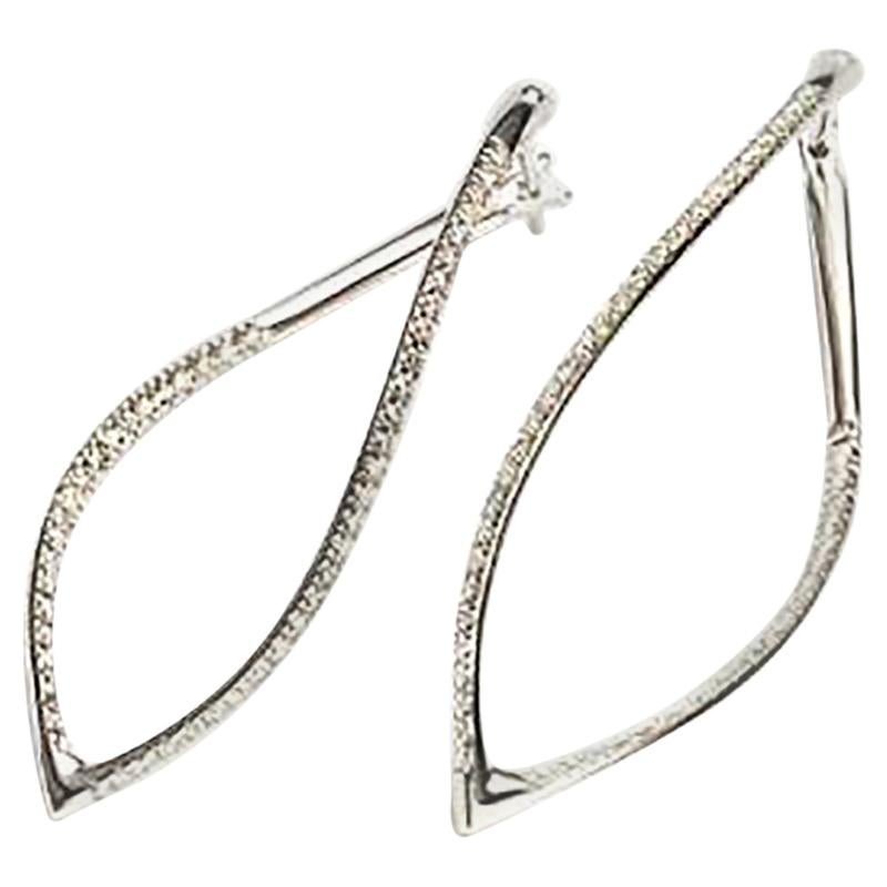 Pendientes Navettes Mattioli de oro rosa de 18 quilates Corte brillante en venta