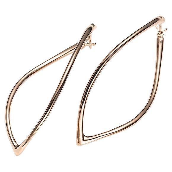 Pendientes Navettes Mattioli de oro rosa de 18 quilates en venta
