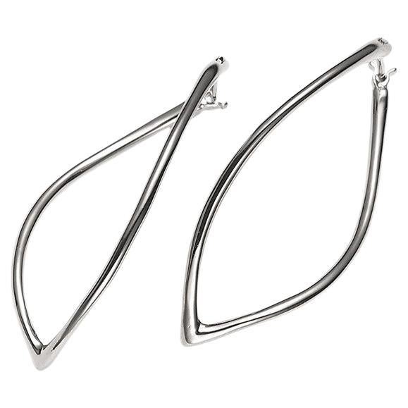Pendientes Navettes Mattioli de oro blanco de 18 quilates