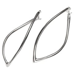 Pendientes Navettes Mattioli de oro blanco de 18 quilates