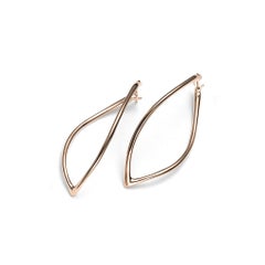 Mattioli Navettes Earrings in Rose Gold and White Diamonds