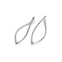 Mattioli Navettes Earrings in White Gold and White Diamonds